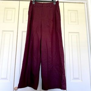 A New Day, maroon, wide leg trousers.